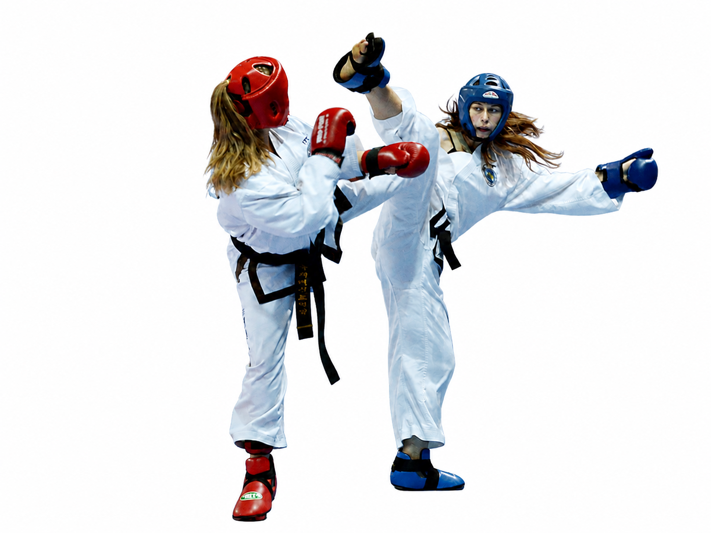 Due atlete in combattimento ai Campionati Mondiali di Taekwon-Do ITF, Andria 2016